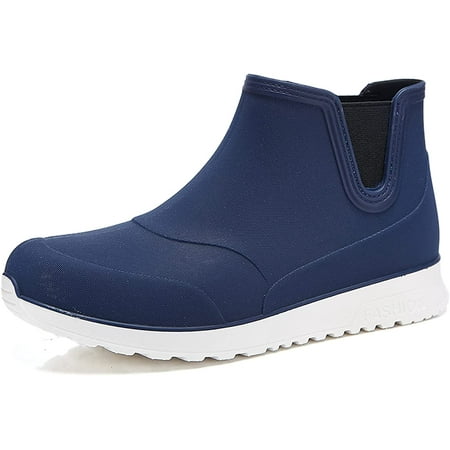 

Ankle Rain Boots for Women Black Waterproof Comfortable Garden Shoes High Top Fashion Work Water Footwear