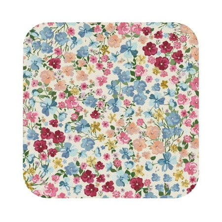 

Matuu Trendy Floral Design for Cup Coasters Set of 6 Leather Coasters Desk Coasters for Office Measures 4” x 4” Square