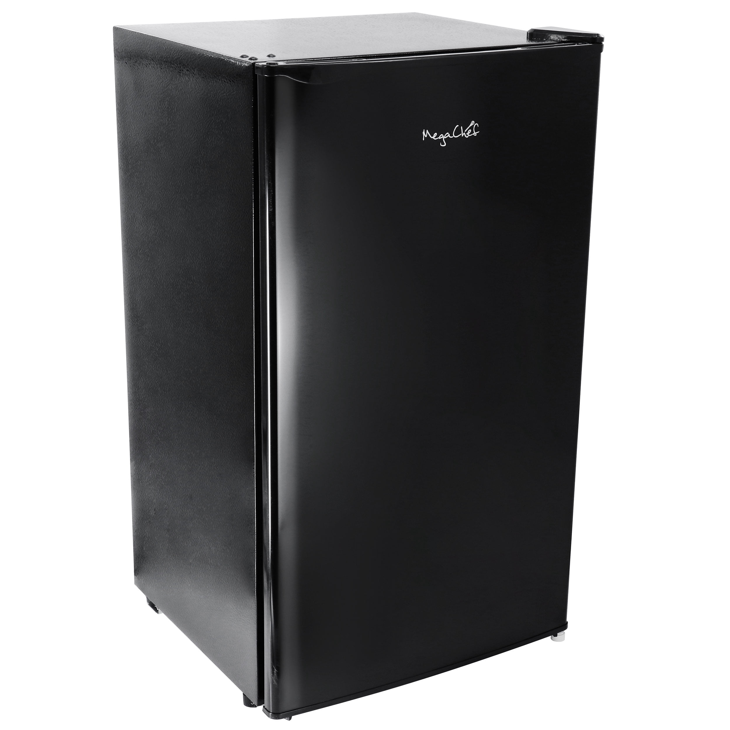 MegaChef Mini Refrigerator with Shelves, Stainless Steel Black, 43.8 lb