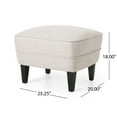 thumbnail image 4 of GDF Studio Jaxen Contemporary Fabric Tufted Club Chair and Ottoman Set, Wheat and Dark Brown, 4 of 12