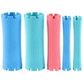 thumbnail image 1 of 100Pcs/Set 10 Sizes Hair Perm Rods Kit Cold Permanent Bar Plastic Curlers Rollers Set Wave Fluffy Corn Hair Maker Styling,100 * Hair Rollers 1 * plastic case,Green & blue & pink, 1 of 8
