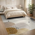 thumbnail image 3 of ODIKA 8'x10' Washable Area Rug Pick Inspired Cow Spotted Abstract Motif Mottled Patches Border for King Size Bedroom Under Bed, Master Suite, Non-Shedding, Easy Care, 3 of 7