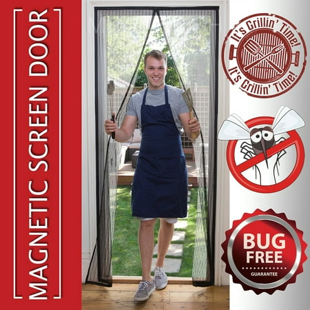 Magnetic Mosquito Screen Door Heavy Duty Mesh & Hands Free Magnetic Magic