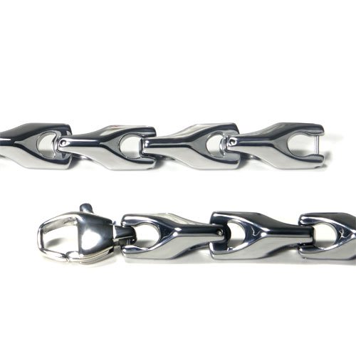 Titanium Kay Tungsten Carbide Men's Wheat Link Necklace Chain 18