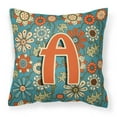 thumbnail image 2 of Carolines Treasures CJ2012-GPW1818 Letter G Flowers Retro Blue Canvas Fabric Decorative Pillow  18H x18W multicolor, 2 of 3