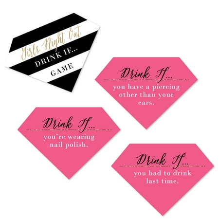 Drink If Game - Girls Night Out - Party Game Cards - 24 (Best Drinks To Have At A Party)