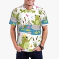 thumbnail image 2 of Salouo Cartoon Frogs for Men's Short Sleeve Polo Shirts,Polo Shirts for Men Performance Short Sleeve Golf Shirt Athletic Casual Collared T-Shirt-Medium, 2 of 8