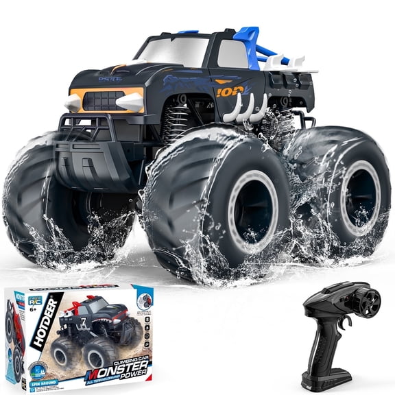 LOHEER 1:16 Remote Control Cars , Waterproof 4WD RC Monster Truck Toys Gifts for Kids Adults