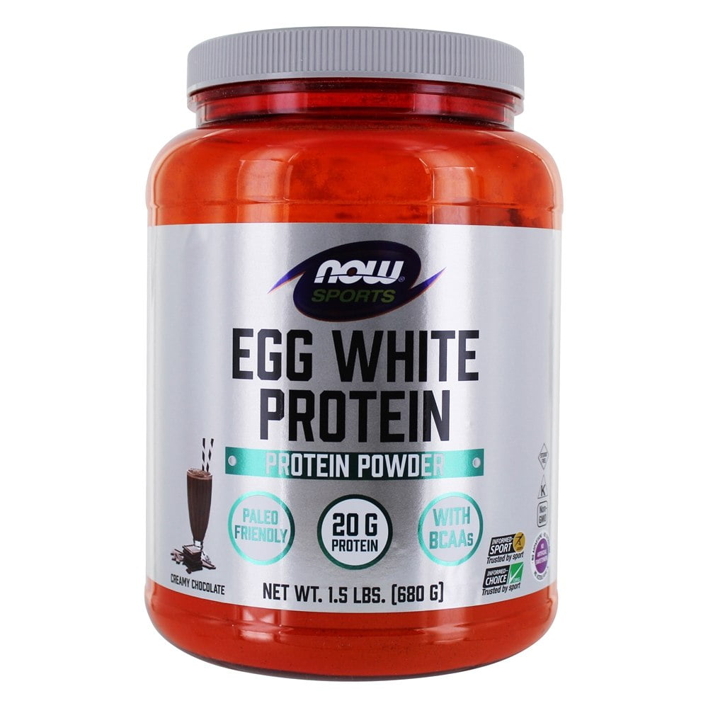 NOW Foods NOW Sports Egg White Protein Powder Creamy Chocolate 1.5