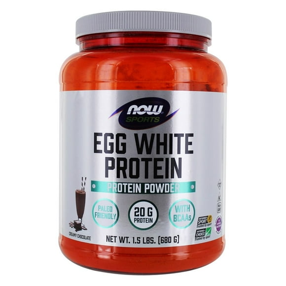 NOW Foods - NOW Sports Egg White Protein Powder Creamy Chocolate - 1.5 lbs.