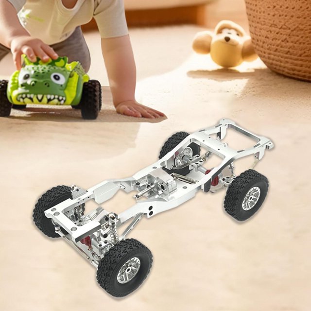 Piezas de Coche RC 1/12 Reemplazan La Forma Profesional Y Robusta Del Coche RC, Accesorios de Bricolaje, Chasis de Coche, Actualización Fácil de Insta Plata