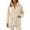 White, variant on IWRICH Zip up Home Wear for Women Fuzzy Warm Thermal Jackets Reversible Cozy Lined Winter Outerwear with Pockets White XL