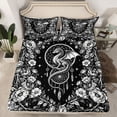 thumbnail image 2 of Homewish Female Men Animal Magical Dragon Twin Sheet Sets 3pcs,Abstract Bohemian Dreamcatcher Twin Fitted Sheet Microfiber,Retro Vintage Aesthetic Flowers Breathable Flat Sheet, 2 of 7
