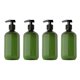 thumbnail image 1 of 4 unidades, botellas de loción de hombro redondo, botellas de champú vacías para agua, botellas de plástico, verde Feliz Sencillez, 1 of 5