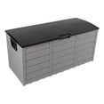 thumbnail image 2 of Holiday Sale 75Gallon Waterproof Outdoor Deck Box, 260L Plastic Outdoor Storage Box, Lockable Outdoor Storage Container Furniture Tools Storage Bench for Patio, Pool, Garden, Garage (Black), 2 of 8