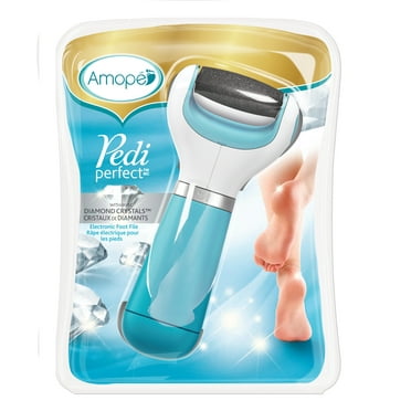 Amope Pedi Perfect Electronic Foot File Dry Foot File (old version), Callous Remover Regular Coarse, Blue. Battery Operated. 1 Count 1 ea