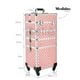 thumbnail image 4 of Neceser Cosmetiquera Divitech® Maletín para Maquillaje 4 niveles Profesional con Llantas Desmontable Rombos tornasol, 4 of 8