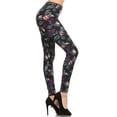 thumbnail image 2 of Floral Print, Full Length Leggings In A Slim Fitting Style With A Banded High Waist, 2 of 4