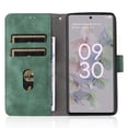 thumbnail image 2 of Case for Google Pixel 7 Wallet Case with Card Slots Holder Magnetic Clasp Cover, Luxury PU Leather Skin-Friendly Wrist Strap Handbag Kickstand Soft Silicone Shockproof Protective Case,Green, 2 of 8