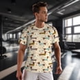 thumbnail image 3 of Wukai Dachshund Dog Print Men's Short-Sleeved Mesh T-Shirt,Quick-Dry Short Sleeve Workout T-Shirt-XX-Large, 3 of 8