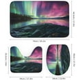 thumbnail image 3 of 4Pcs Lake Northern Lights Waterproof Shower Curtain Sets for Bathroom,Colorful Nature Modern Style Bathroom Decor Set with Shower Curtain and Rugs and Accessories, 3 of 8