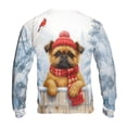 thumbnail image 2 of Playful Brussels Griffon Welcomes Winter Snowy Day with Cardinal Bird All Over Print 3D Sweatshirt Unisex Merch Griff Dog Lover - 2017, 2 of 6