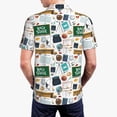 thumbnail image 3 of Balery Back To School A Printed Men’s Short Sleeve Polo Shirt, Midweight Men's Shirt,Golf Polo shirts -X-Large, 3 of 8