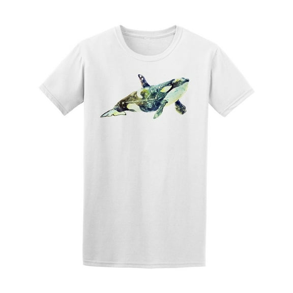 Watercolor Star Whale Orca Tee Men's -Image by Shutterstock