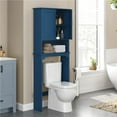thumbnail image 3 of Yaheetech Over The Toilet Cabinet MDF Bathroom Storage Organizer with Adjustable Shelf, Navy Blue, 3 of 9