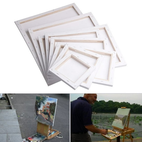PAPADA White Blank Square Artist Canvas Wooden Board Frame For Primed Oil Acrylic Paint