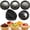 4 Inch -12pcs-Black, variant on 5 Inch -6pcs Round Nonstick Fluted Pie & Tart Pans, Mini Baking Molds