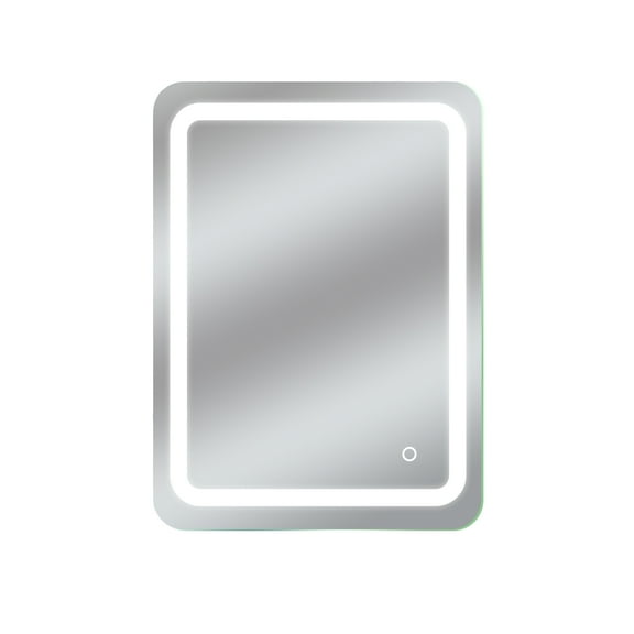 Dyconn Faucet Egret Tri-Color Horizontal/Vertical Wall Mounted Backlit LED Bathroom Vanity Mirror with Touch ON/OFF Dimmer & Anti-Fog Function (24" W X 34" H)