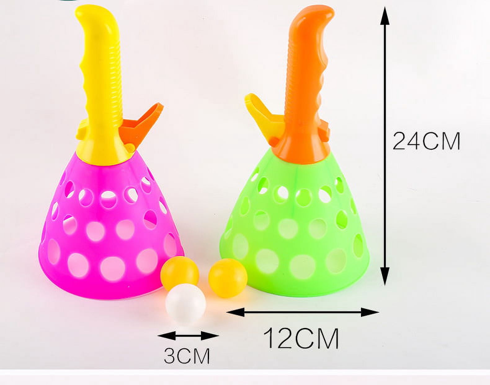 LNGOOR Outdoor Toys, Pop and Catch Ball Games with 2 Launcher Baskets and 3 Balls, Fun Outdoor Indoor Backyard Games for Kids and Adults, Birthday Gift for 3-8 Year Old Boys and Girls