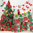 thumbnail image 4 of Adornos colgantes con pancarta de Feliz Navidad, guirnaldas festivas, banderas para fiestas de Año Nuevo, decoración del hogar, árbol de Navidad, Papá Noel, alce, bandera de fieltro para tirar, 4 of 5