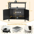 thumbnail image 2 of 20-29 Gallon Fish Tank Stand, Aquarium Stand with Cat Litter Box Enclosure, Black, 2 of 8