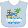 thumbnail image 3 of Inktastic Surfing Future Surfer Bear Boys or Girls Baby Bib, 3 of 4
