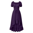 thumbnail image 2 of Lace Up Renaissance Dress Women Medieval Costume Victorian Dresses Peasant Gothic Fairy Witch Wedding Dress, 2 of 8
