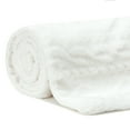 thumbnail image 3 of Chanasya Cable Knit Embossed Faux Fur Throw Blanket - Reverse Mink Modern, Comteporary, Elegant, Super Soft, Warm and Cozy for Bed, Couch, Living Room and Bedroom Home Décor (50x65 Inches) White, 3 of 6