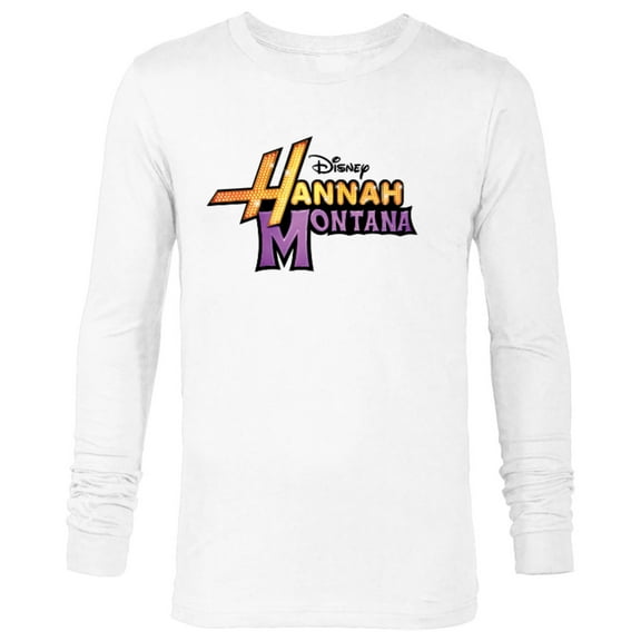 Disney Hannah Montana Logo - Long Sleeve T-Shirt for Men -Customized-White