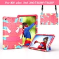 thumbnail image 2 of Allytech Case for Lenovo Tab M10 Plus 3rd Gen 10.6" 2022 TB-125F/128F, Rugged Case with Hidden Kickstand & Adjustable Shoulder Strap, Thickned Silicon Edges Shockproof Case - Rainbow+Rose, 2 of 6