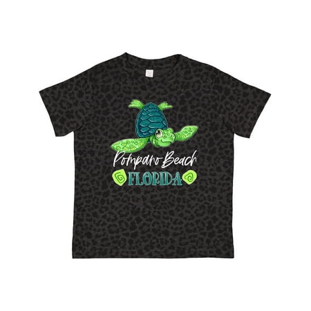 

Inktastic Pompano Beach Florida Happy Sea Turtle Gift Toddler Boy or Toddler Girl T-Shirt