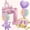 1, variant on 7pcs Castle Princess Car Balloon Set with 32-inch Pink Number Balloon for Magical Birthday Celebrations