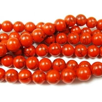 8mm 15.5 Inches Red Howlite Round With Matrix Genuine Gemstone Natural Jewelry Making
