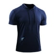 thumbnail image 1 of MAWCLOS Mens Summer Hooded T-Shirt Running Basketball Athletic Tops Workout Muscle Shirts, 1 of 3