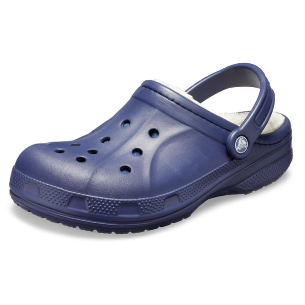 Zueco Crocs Ralen con forro náutico azul marino y avena para hombre 11, mujer 13