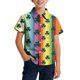 thumbnail image 2 of Blusa y camisa de manga corta con cuello vuelto, moderna e informal, con estampado del Día de San Patricio, con bolsillo, para uniforme escolar, para niños y niñas de 2 a 15 años., 2 of 7