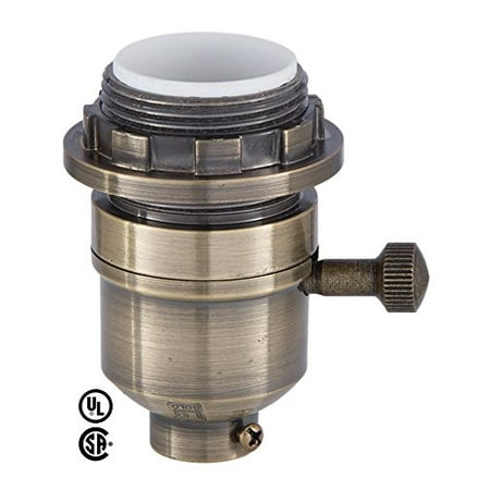 Brass Plated Finish Med Base Modern On Off Lamp Socket With Uno Base Modern On Off Lamp Socket With Uno Ring