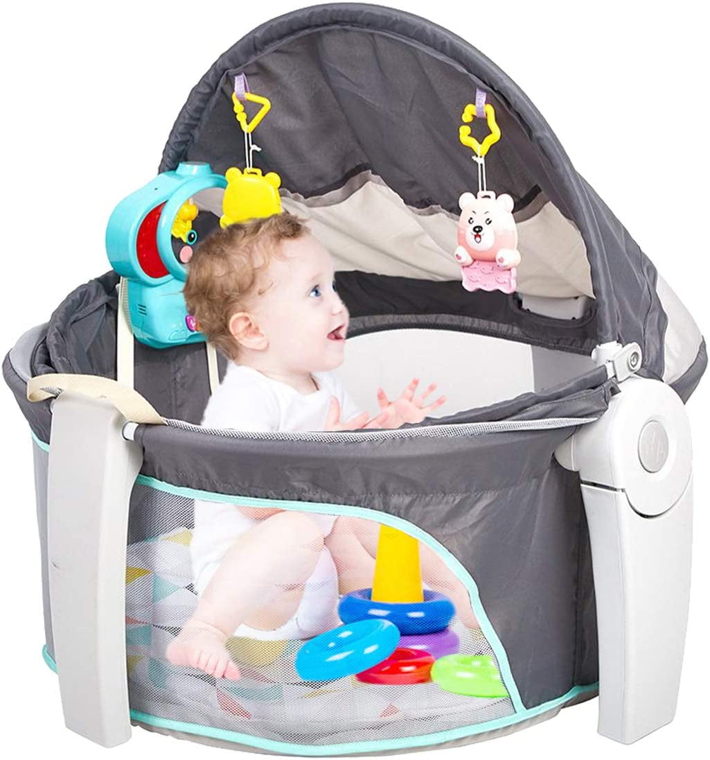 Travel Infant Bed Foldable Portable Baby Activity Center Combines Crib