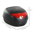 thumbnail image 3 of HOMCOM Detachable Scooter Motorcycle Trunk Top Case 24L Tour Luggage Box Tail Carrier Lockable Black, 3 of 10