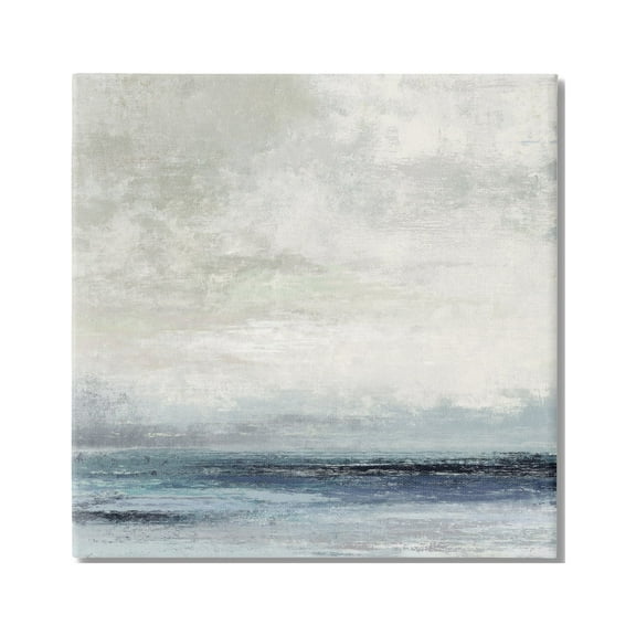 Stupell Industries Rainy Sea Shoreline Cloudy Sky Abstract Viewpoint,17 x 17, Design by Suzanne Nicoll